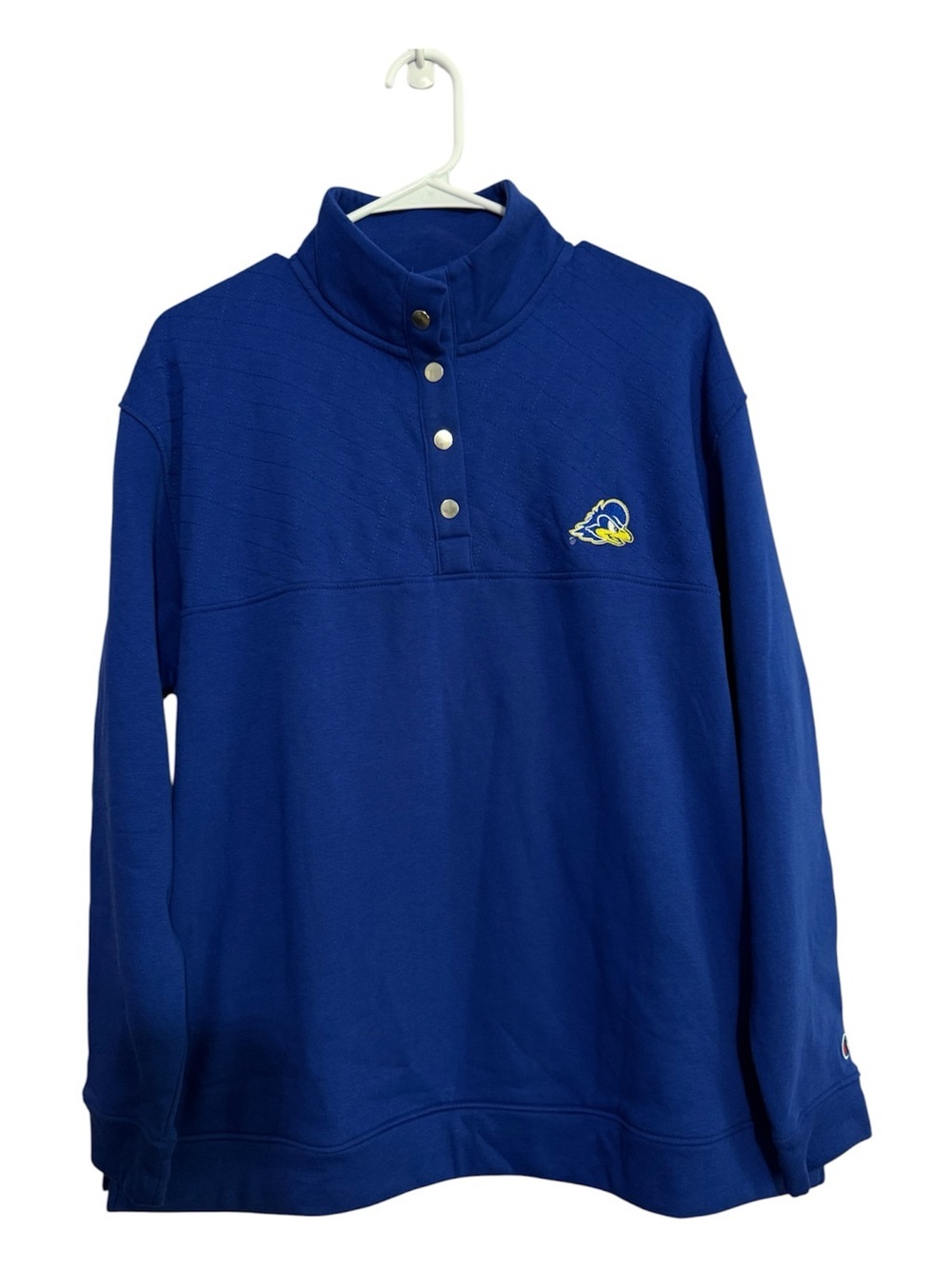 NCAA Delaware Fightin Blue Hens Champion 1/4 Snap Sweatshirt Pullover  Size L